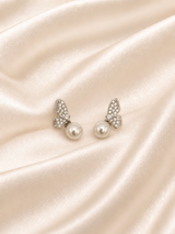 Elegant Pearl Bow Earrings ✨