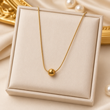 Elegant Gold Ball Pendant Necklace