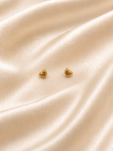 Golden Heart Stud Earrings ✨