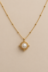 Elegant Pearl Charm Gold Pendant Necklace ✨