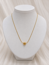 Elegant Gold Ball Pendant Necklace
