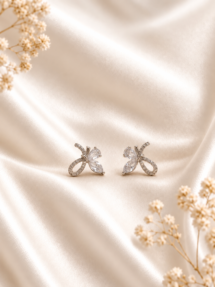 Elegant Crystal Butterfly Stud Earrings ✨