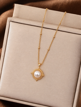 Elegant Pearl Charm Gold Pendant Necklace ✨