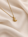Golden Crescent Moon Pendant Necklace ✨