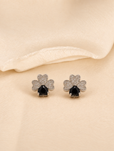 Clover Crystal Stud Earrings ✨
