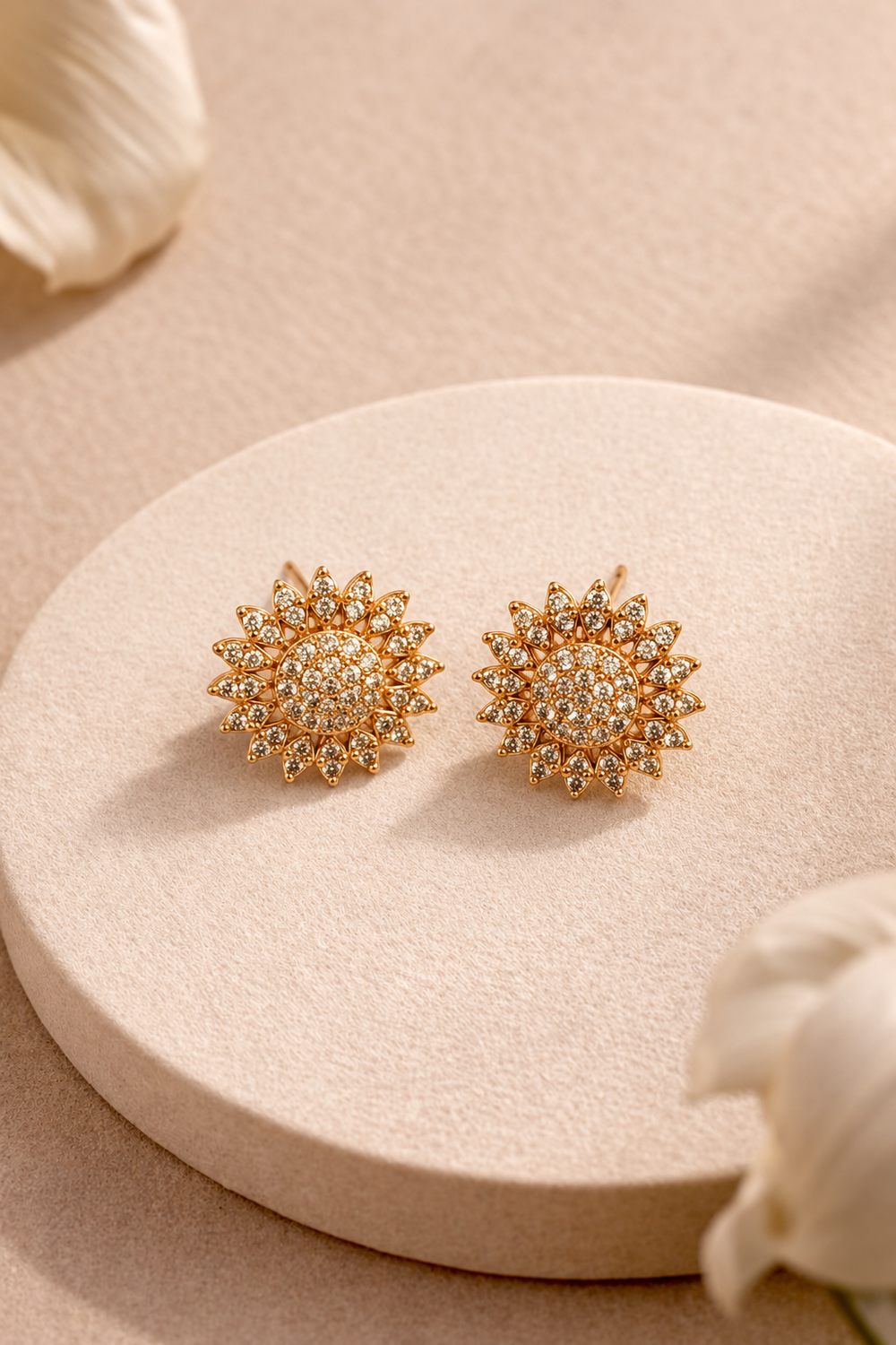 Golden Sunflower Stud Earrings ✨