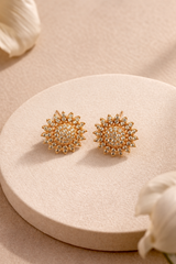 Golden Sunflower Stud Earrings ✨