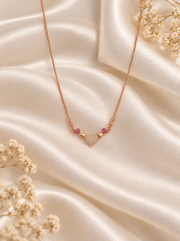 Elegant Heart Crystal Pendant Necklace ✨