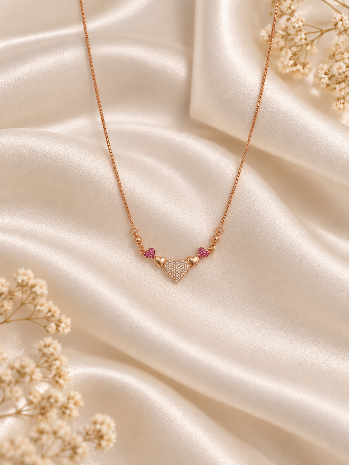 Elegant Heart Crystal Pendant Necklace ✨