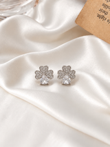 Clover Crystal Stud Earrings ✨