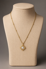 Elegant Pearl Charm Gold Pendant Necklace ✨