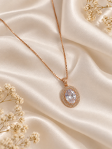 Elegant Oval Crystal Pendant ✨