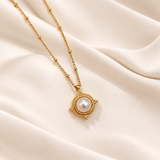 Elegant Pearl Charm Gold Pendant Necklace ✨