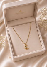 Golden Crescent Moon Pendant Necklace ✨