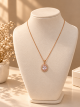 Elegant Oval Crystal Pendant ✨